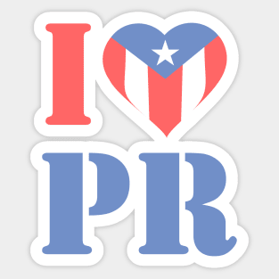 Puerto Rico Love Boricua Flag Heart Sticker